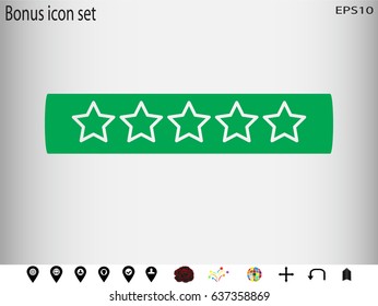 Five-pointed stars, vector illustration of Eps10