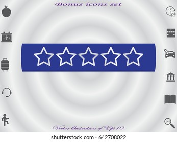 Five-pointed stars, vector illustration of Eps10