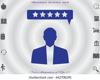 Five-pointed stars, vector illustration of Eps10