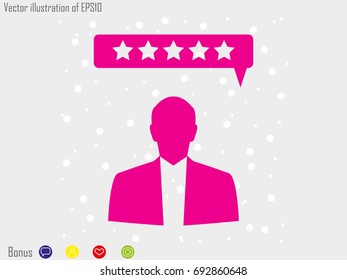 Five-pointed stars, vector illustration of Eps10