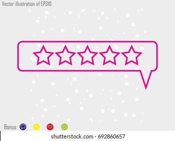 Five-pointed stars, vector illustration of Eps10