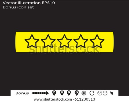 Five-pointed stars, vector illustration of Eps10