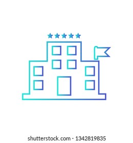 Five-star hotel icon vector