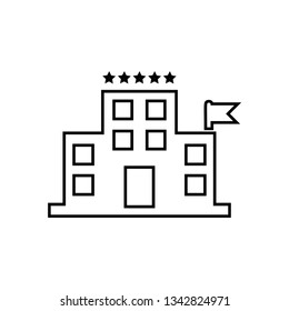 Five-star hotel icon vector