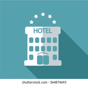five-star hotel. vector icon.
