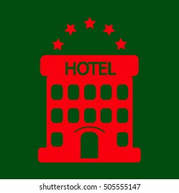five-star hotel. vector icon.