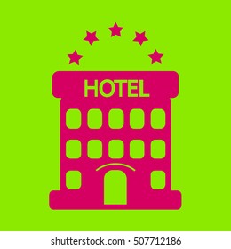 five-star hotel. vector icon.