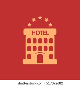 five-star hotel. vector icon.