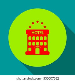 five-star hotel. vector icon.