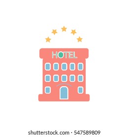 five-star hotel. vector icon.
