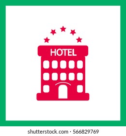 five-star hotel. vector icon.