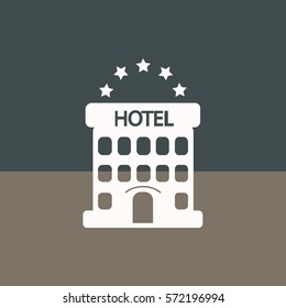 five-star hotel. vector icon.