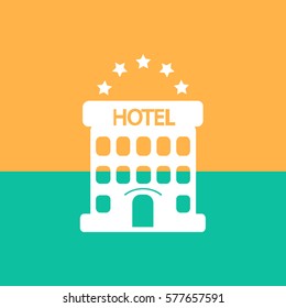 five-star hotel. vector icon.