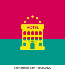 five-star hotel. vector icon.