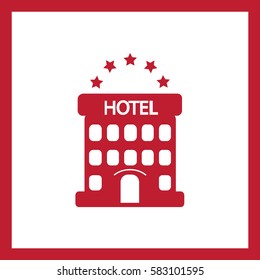 five-star hotel. vector icon.