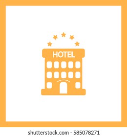 five-star hotel. vector icon.