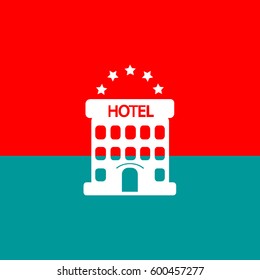 five-star hotel. vector icon.