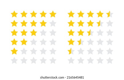 Five-star rating icon vector. Customer review, feedback sign symbol
