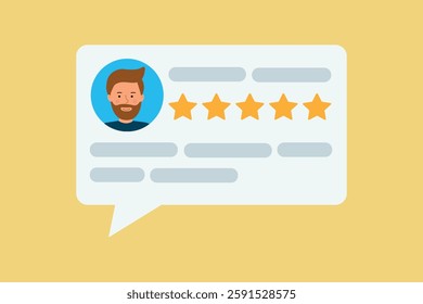 Five-star work efficiency. This employee received 5 stars for the work done. Customer experience, reviews and evaluation.Presentation of the customer satisfaction concept, product comments.