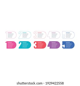 five-step infographic template. 1-5 number information template. web, internet, annual report, magazine infographic template