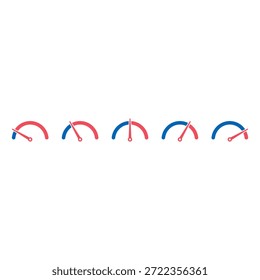 Conceito de discagem semicircular em cinco etapas. Conceito de discagem para os mundos de negócios, educação, esportes e tecnologia