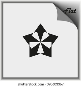 Five-way direction arrow.