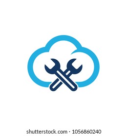 Fix Cloud Logo Icon Design