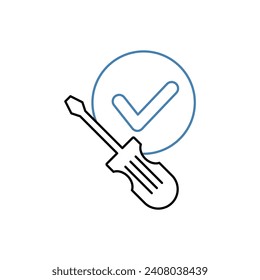 fix concept line icon. Simple element illustration. fix concept outline symbol design.