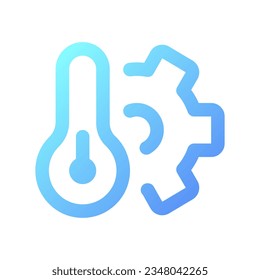 Fix conditioning system pixel perfect gradient linear ui icon. Settings. Hotel room service. Line color user interface symbol. Modern style pictogram. Vector isolated outline illustration