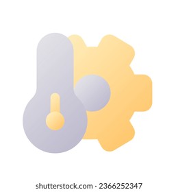 Fix conditioning system pixel perfect flat gradient two-color ui icon. Hotel room service. Simple filled pictogram. GUI, UX design for mobile application. Vector isolated RGB illustration