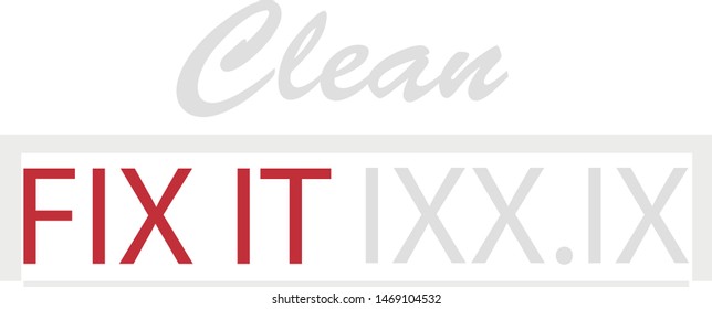 Fix it everything concept. Clean white and red high quality concept.