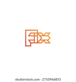 Corrija o design do logotipo da marca de palavras da letra geométrica.
