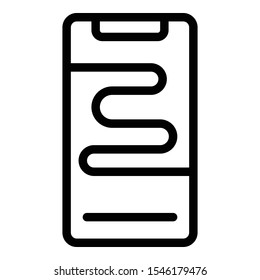 Fix glue smartphone icon. Outline fix glue smartphone vector icon for web design isolated on white background