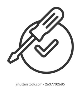 Fix Icon Lineal Style Vector Illustration