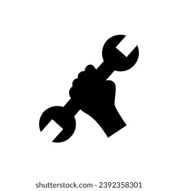 Corregir vector de icono. Reparar el signo de ilustración. Símbolo del centro de servicio. Actualizar logotipo.