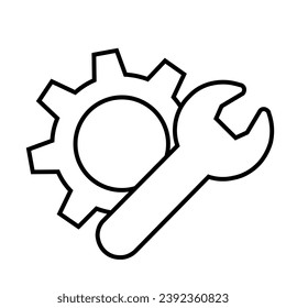 Icon-Vektorgrafik reparieren. Bildzeichen reparieren. Symbol für Service Center. Logo aktualisieren.