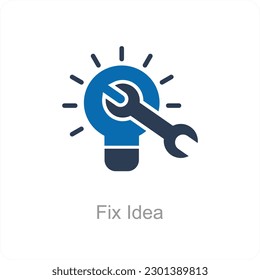 Fijar el concepto de icono de Idea y reparación