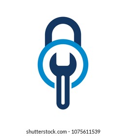 Fix Lock Logo Icon Design