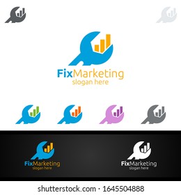 Fix Marketing Financial Advisor Logo Design Template Icon