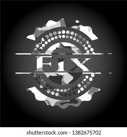 Fix on grey camouflage pattern