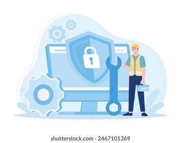 fix personal data errors trending concept flat illustration