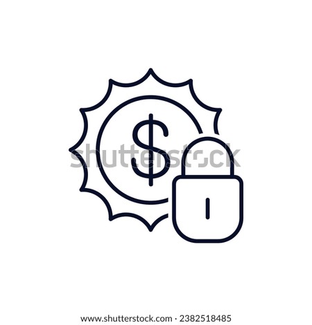 Fix price.  Vector linear icon isolated on white background.