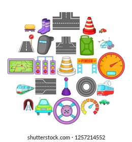 Fix the road icons set. Isometric set of 25 fix the road vector icons for web isolated on white background