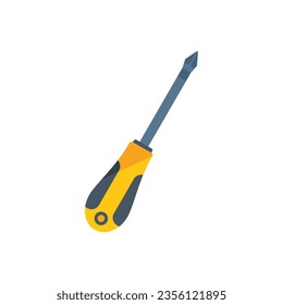 Fix screwdriver icon flat vector. Repair bike. Service shop isolated