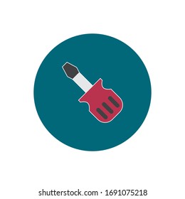 Fehlerbehebung des Schraubenziehers-Icons Einfache Illustration der Vektorillustration des Fixschreibers für Webdesign einzeln auf weißem Hintergrund