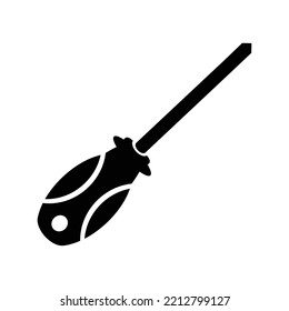 Fix screwdriver repair tool icon | Black Vector illustration |