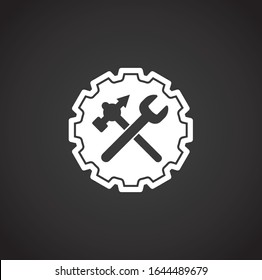 Fix and service related icon on background for graphic and web design. Creative illustration concept symbol for web or mobile app.