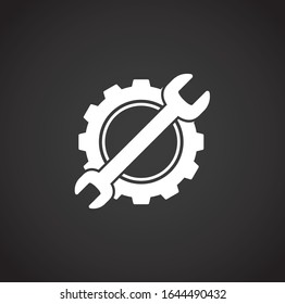 Fix and service related icon on background for graphic and web design. Creative illustration concept symbol for web or mobile app.