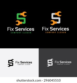 Fix Services Vector Logo Template