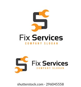 Fix Services Vector Logo Template